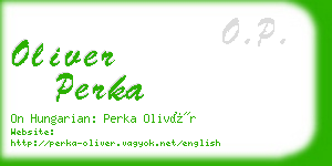oliver perka business card